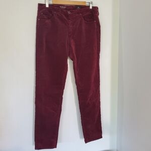 Ag Adriano Goldschmied STEVIE Ankle Slim Straight Leg 31R Burgundy Velvet EUC!